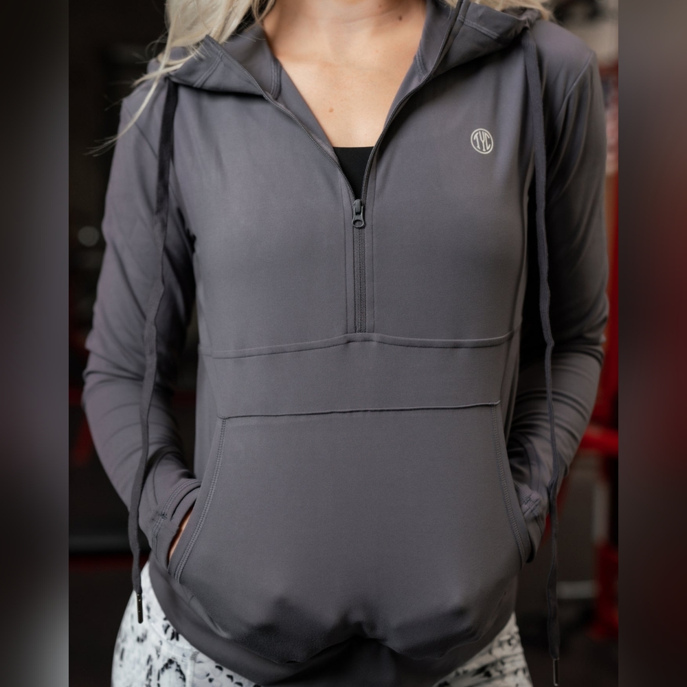 Til You Collapse Inspire Zip-Up Hoodie - Alloy Steel, size S